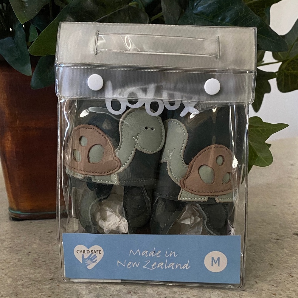 Bobux Baby Turtle Shoes - Green and Brown